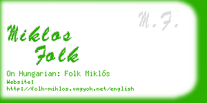miklos folk business card