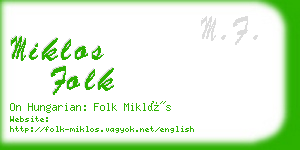 miklos folk business card